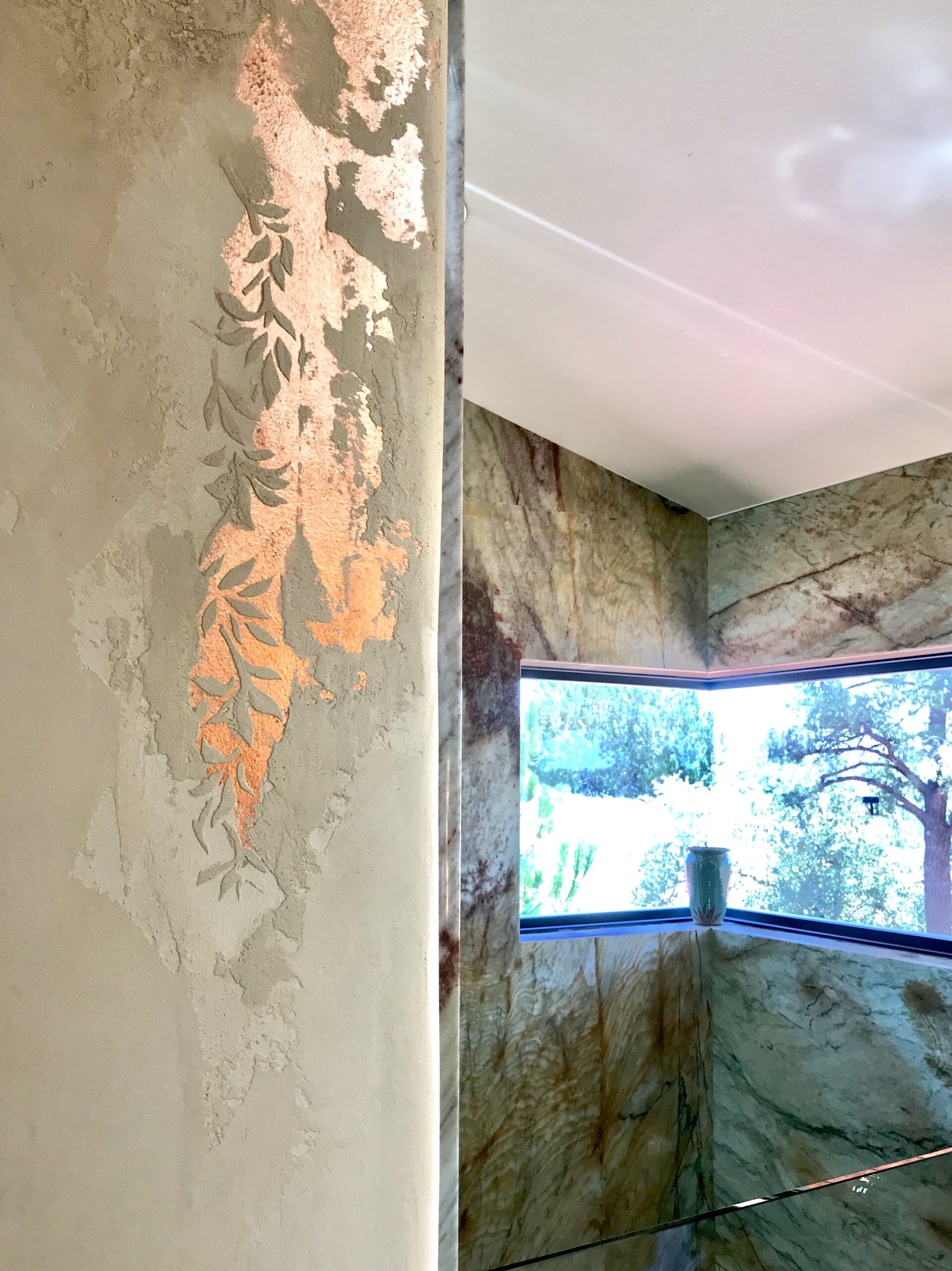 A Botanical Fusion of Plaster and Copper